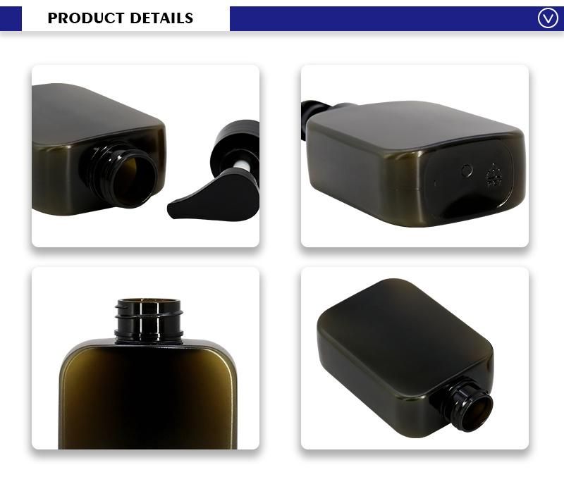 High Quality Pet Square 180ml Soap Lotion Luxury Shampoo Bottle