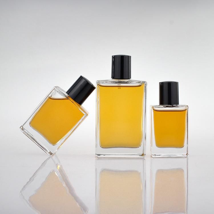 50ml, 100 Cosmetic Square Glass Bottle for Cosmetic Packaging Wholesale