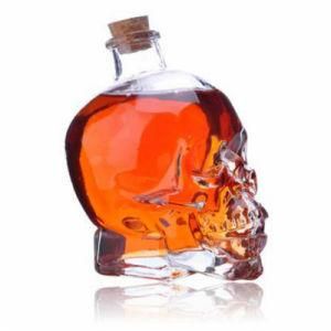 Transparent High Grade 750 Ml Bottle Skull Shot Glass