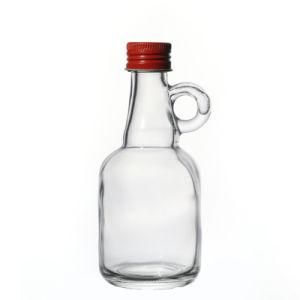 Compact and Portable Empty Clear Round Reusable Glass Water Bottle 350ml