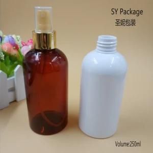 Low MOQ 250ml Amber Color Sprayer Bottle with Aluminum Sprayer Bottle