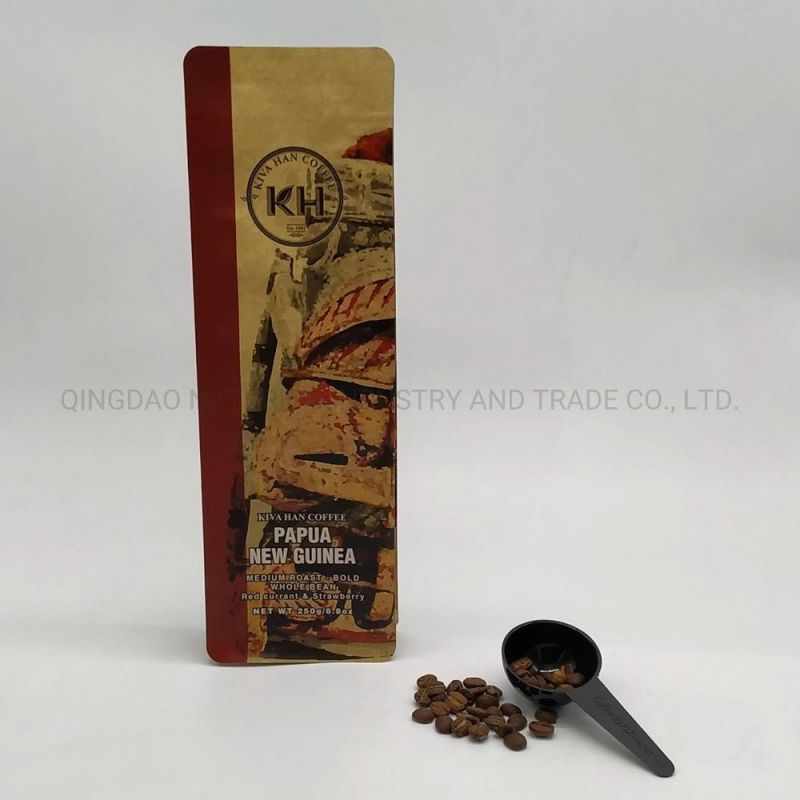 Eco Friendly Kraft Coffee Bag Kraft Paper Pouch 250g Coffee Bag