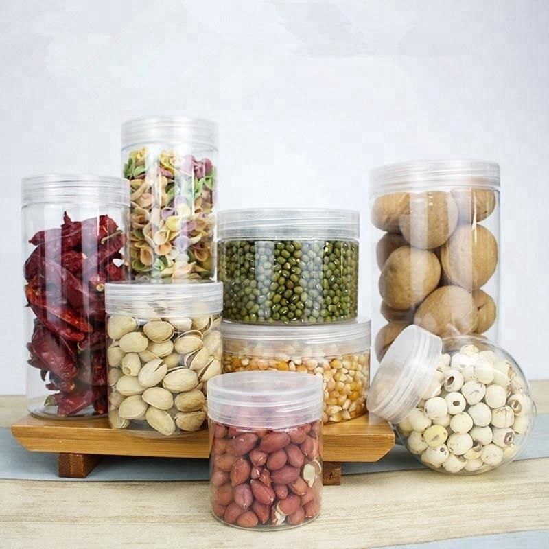 Transparent 250ml Pet Plastic Jars Plastic Cookie Jar 16 Oz Plastic Jar