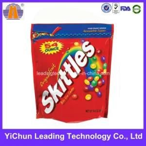 Plastic Fruit Candy Food Packaging Stand up Reclosable Zipper Bag