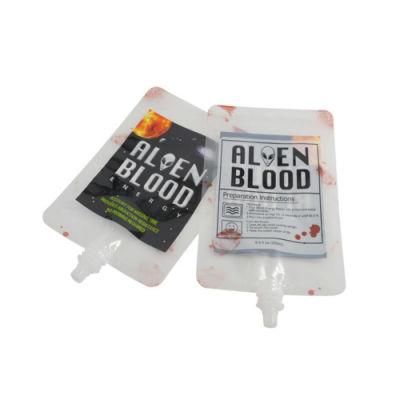 Plastic Blood Bag Shape Beer Cocktail Juice Drink Bag