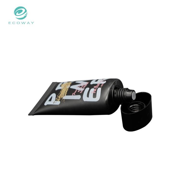 Wholesale Black Tube Oval Screw Cap and Inner Plug Customized Different Printing on The Tube Body Cosmetic Tube