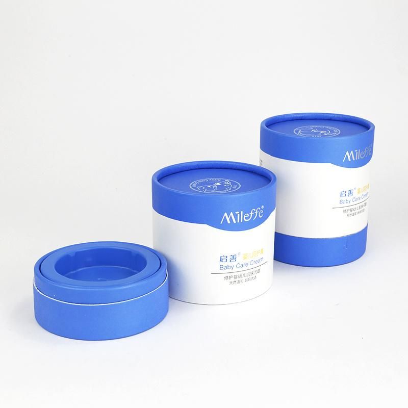 Fsc Paper Blue White Baby Skin Cream Packaging Box Tube