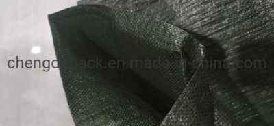 New Material Plastic 50kg Manufacturing Factory Direct Sales Reusable Green PP Woven Bag with Drawstring