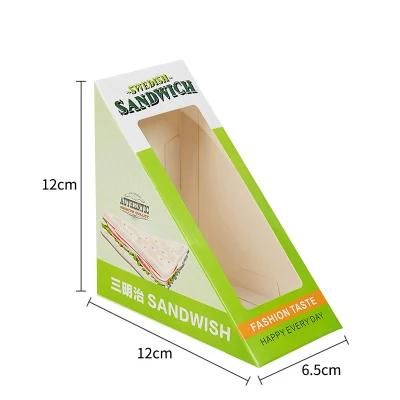 Factory Supply Disposable Biodegradable Wrapped Paperboard Sandwich Packaging Box