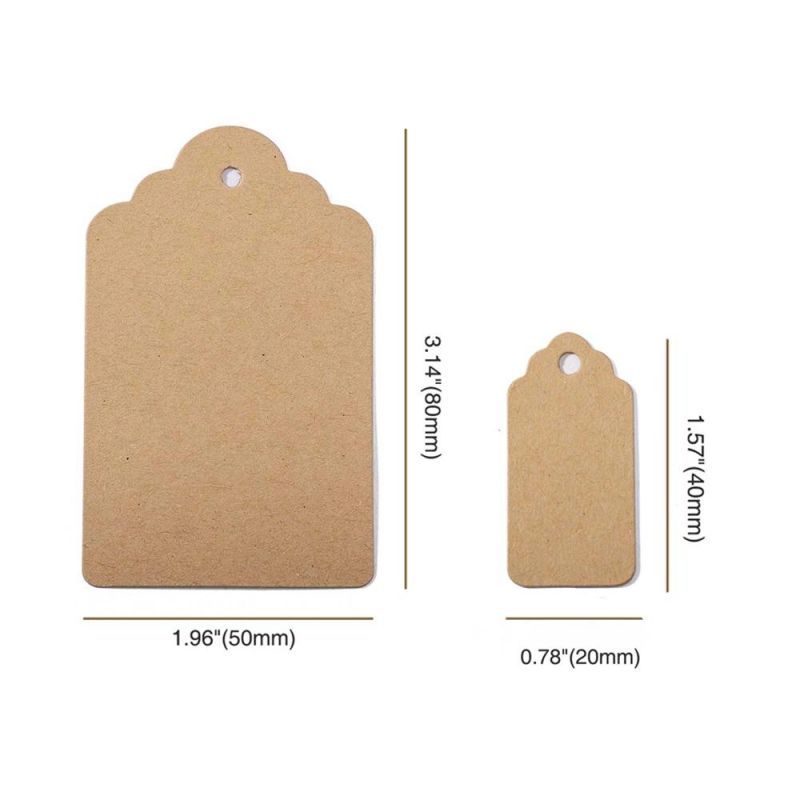 Writable Blank Kraft Price Marking Tag Price Labels Display Tags with Elastic String (T2040-2)