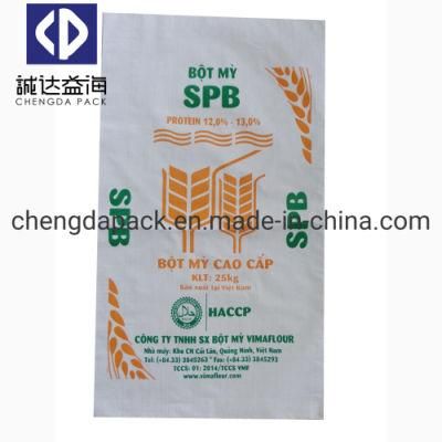 Ecofriendly PP Woven Seed Packing Empty PP Woven Wheat Flour 50kg Feed Bag