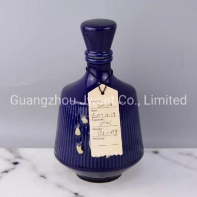 Custom Liquor Whisky Bottle 500ml Porcelain Whisky Bottle