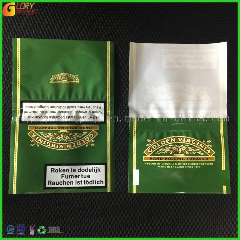 Customized Printed Plastic Zipper Tobacco Cigar Packaging Bag
