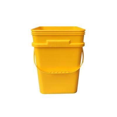 Chinese Manufacturers 6L 8L 12L 18L White PP Custom Square Plastic Bucket