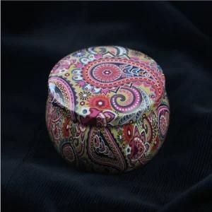 Pink Ethnic Air Smoked Wax Tin Box Iron Box for Jewelry Storage