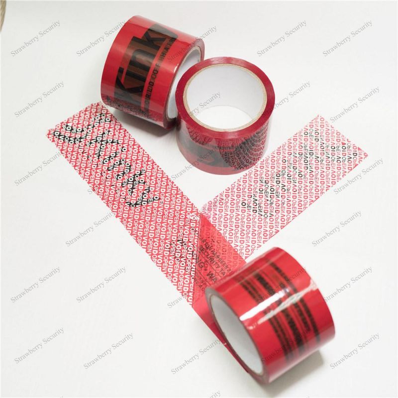 Tamper Evident Void Tape Pet Security Tape for Carton Sealing Surface Protecting