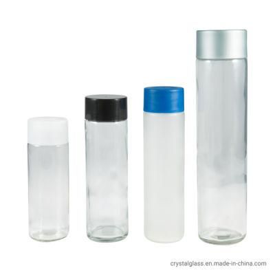 Wide Mouth Voss 750ml Glass Water Bottles Bulk with Plastic Cap