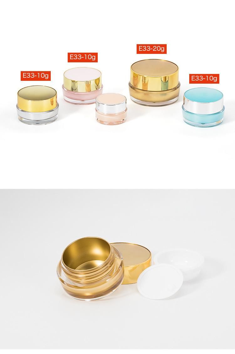 5g 10g 15g 20g Clear Plastic Cream Jar for Cosmetic