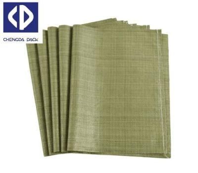 2021 2022 Hot Sale Recycled PP China 50kg Green PP Woven Bag for Construction Waste Sand
