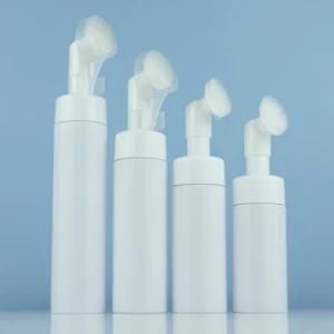 120ml 150ml 200ml Cosmetic Packaging Mousse Pump Bottle Pet Plastic Foam Pump Bottle Skin Care Soap Foamer Pump Bottle with Brush