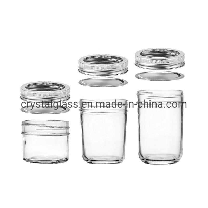 Mason Jars 8 Oz Small Mason Jars with Gold Lids 1/4 Quart Canning Jars Storage Pickling Jars for Jelly, Jam, Honey, Pickles Spice Glass Jars