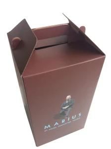 Strong 4 Bottle Brown Colour Corrugated Wine Box (YY-W0213)