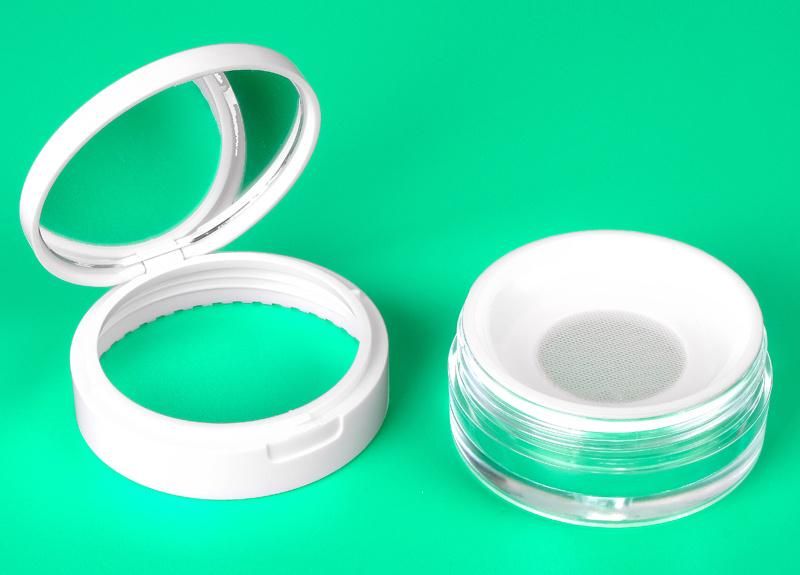 Wholesale Round White Compact Powder Case Loose Powder Case for Loose Powder Packaging