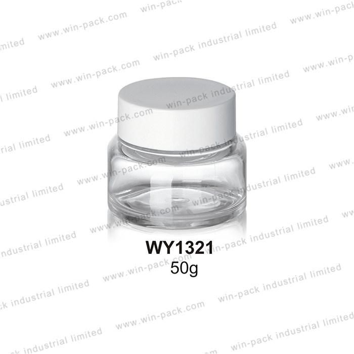 PETG Best Selling Empty Clear Plastic Cosmetic Jar 50g for Cream