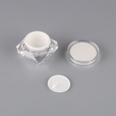 Clear and White Colour Cosmeric Jar for Skin Care