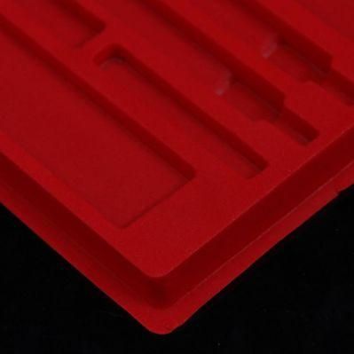 Customized Hardware Fitting Flocking Plastic Packaging Tray