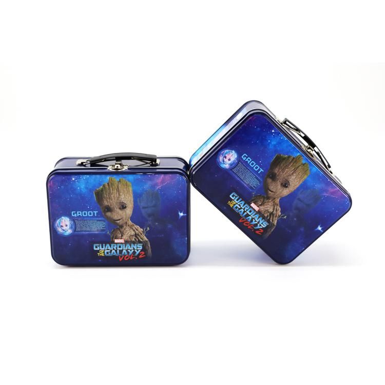 Food Safe Metal Tin Lunch Box with Handle for Kids