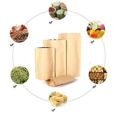 Aluminum Foil Ziplock Zipper Food Snack Kraft Paper Packing Bag Customized Printed Food Grade Packaging