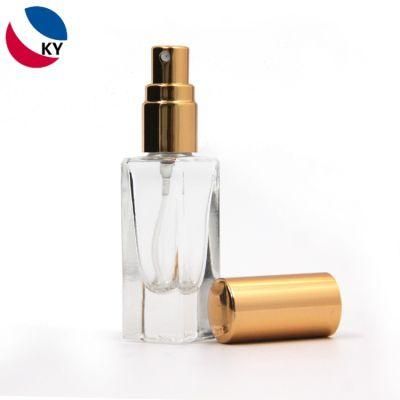 5ml Thick Bottom Luxury Clear Glass Bottle with Gold Color Spray Mist Cap