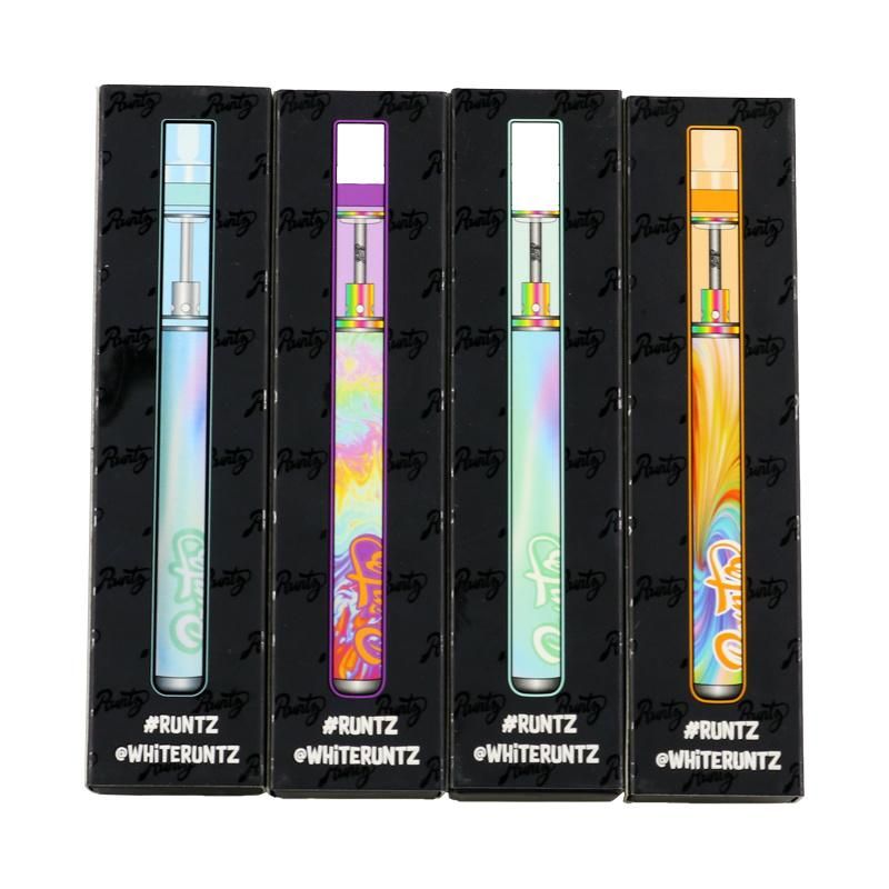 Slim Pen Runtz Disposable Vape Pen 0.8/1.0 Ml Empty Pod Rechargeable Cartridge Wholesale E Cigarette Ceramic Coil