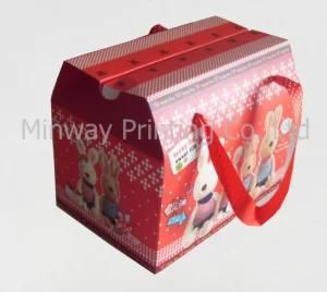 China Manufacturer Paper Packaging Box, Gift Paper Bag with Satin Ribbon Customized Printing