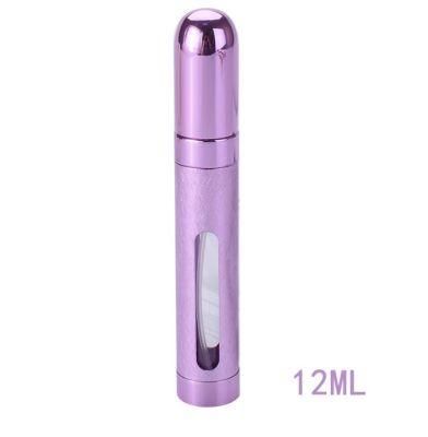 12ml Travel Mini Portable Refillable Perfume Bottle for Spray Scent Pump Case Empty Perfume Atomizer Bottle 6 Colors