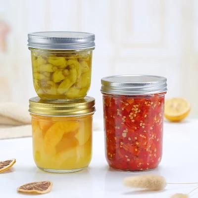 Clear Empty Airtight Food Container Glass Jam Cake Food Storage Mason Jars with Lids and Bands 10 Oz