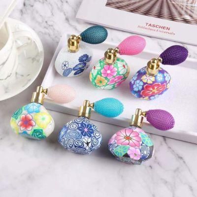 15ml Vintage Refillable Perfume Atomizer Polymer Clay Perfume Spray Bottle Short Spray Atomizer for Travel Home