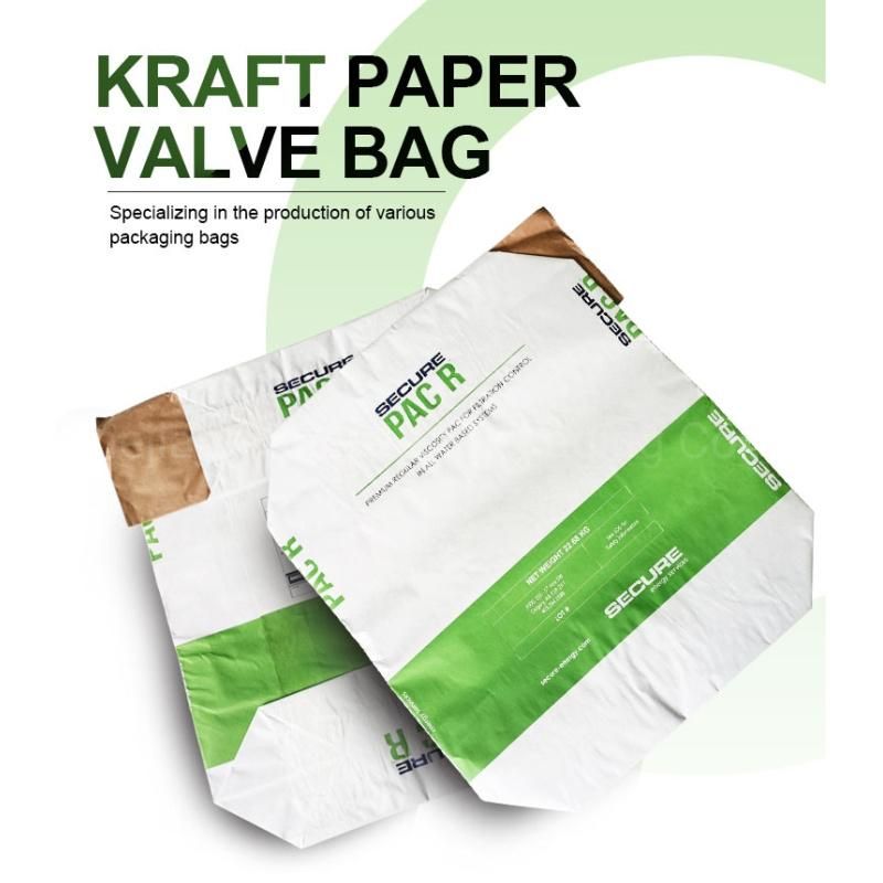 Manufacturer of 20kg 25kg 40kg 50kg Chemical Building Material White Brown Multi Ply Kraft Paper Valve Portland White Cement Bags