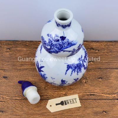 White Porcelain High Quality Ceramic Blue and White Bottle