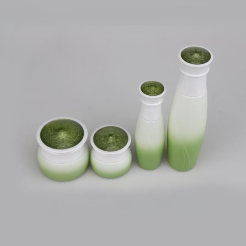 30g 50g Empty Gradient Glass Cream Jar 40ml 100ml 120ml Round Glass Pump Bottle for Serum