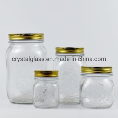 150ml 300ml 500ml 1000ml 16oz 32oz Regular Mouth Glass Mason Jar with Lid