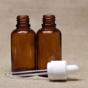 1oz Amber Essential Oil Glass Bottle with Childproof Cap