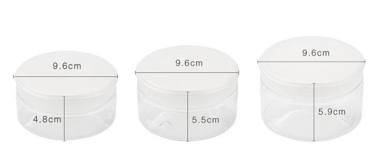 Cosmetic Jar 250ml PS Plastic Cream Jar with PP Cap
