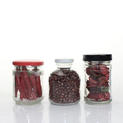 Empty High Quality Clear Transparent 220 Ml Storage Glass Jar for Food Candy Honey
