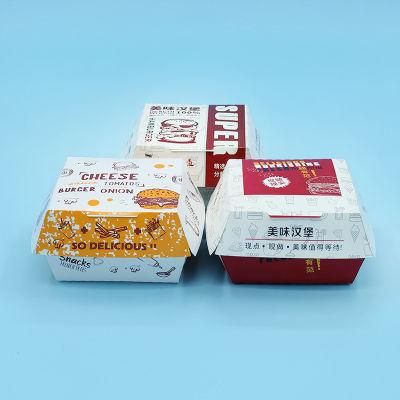 Hot Dog Food Tray Take Away Chicken Wing Foil Paper for Wrapping Burger Hamburger Lunch Box Sandwich Fast Food Packaging