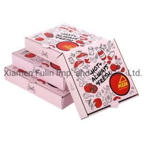 Printing Recyclable Patterned Corrugated Take-Away Wholesale Pizza Packaging Box
