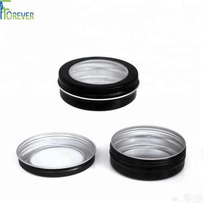 5-350ml with Printing Cosmetic Packaging Aluminium Jar with Window