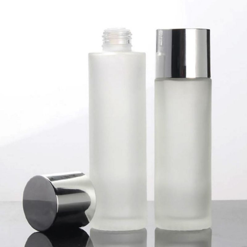 100ml Clear Frosted Glass Lotion Bottle Empty Bottle Toner