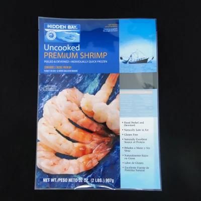 Frozen Fish/Shrimp/Food Flexible Packaging Bag with Zipper and High Barrier